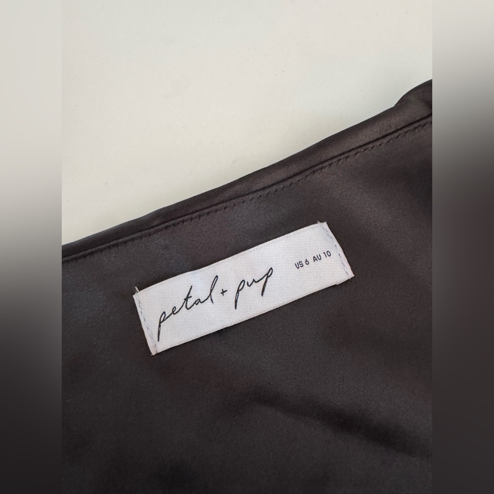 NEW | Petal & Pup | Nadia One Shoulder Maxi Dress in Black | Sz 6 - Picture 9 of 12